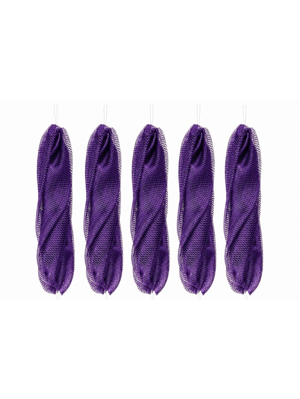 Purple African Net Bath Sponge Exfoliating Wash Cloth Mesh Loofah PK5 45 Inch